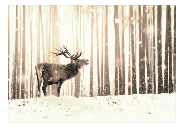 Wallpaper 'Deer in the Snow (Sepia)'