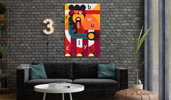 Kunstdruck auf Leinwand 'Art of Design Vertical'
