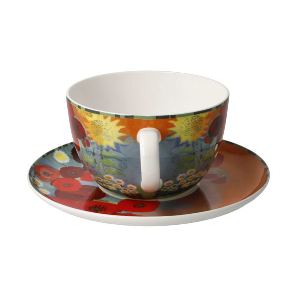 Goebel Tasse mit Untertasse 'Gartenzeit'