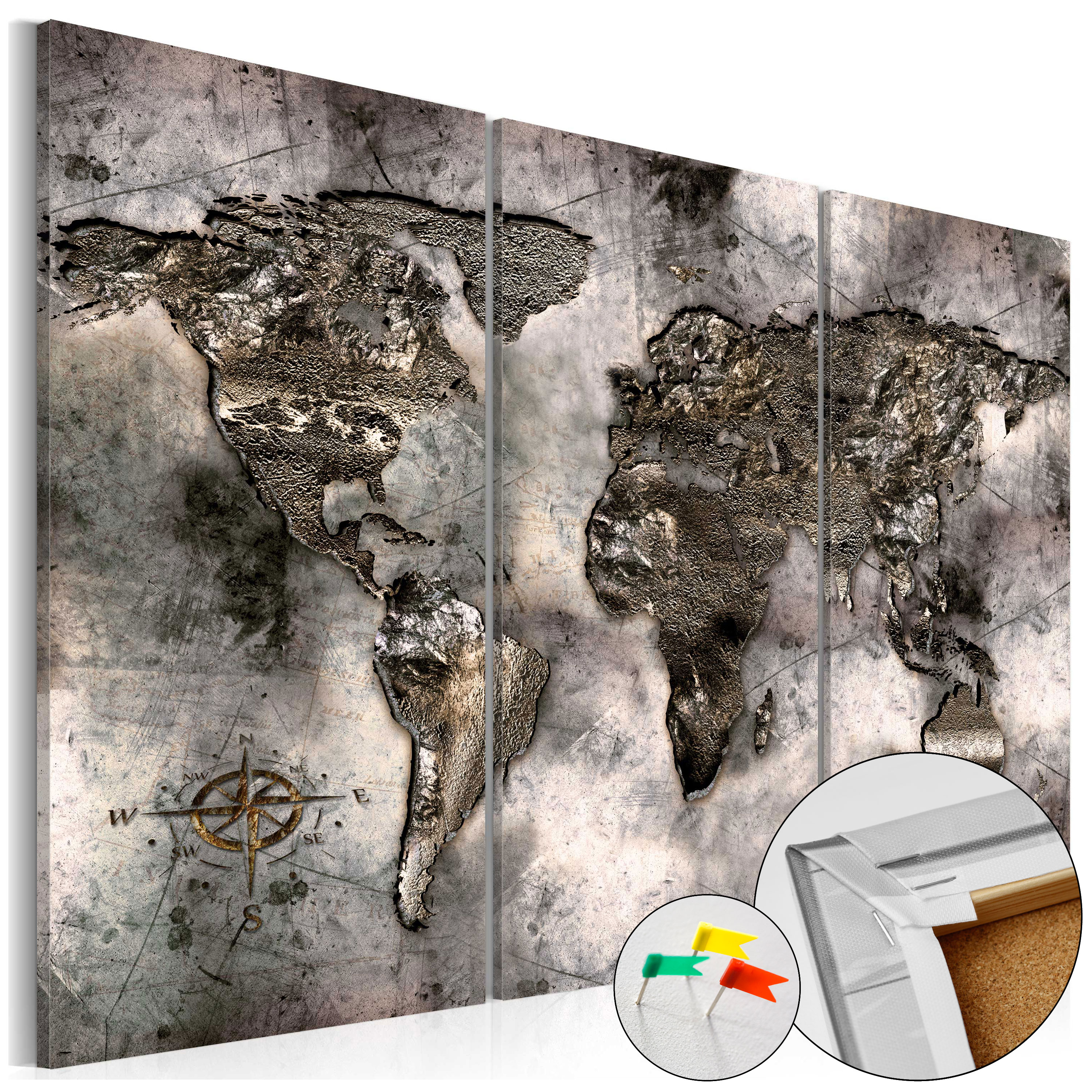 Schilderij op kurk 'Opalescent Map'