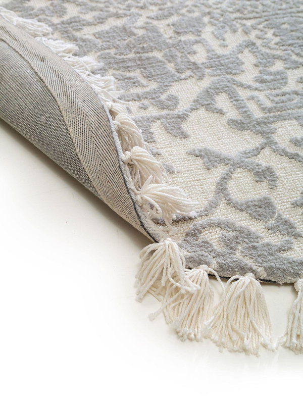Design Runder Teppich Elias Grau