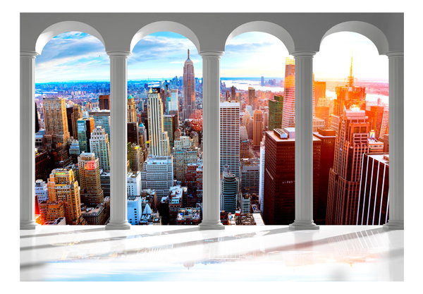 Selbstklebende Tapete 'Pillars and New York'