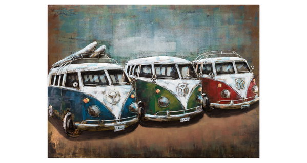 Quadro de metal 'Good Old Times' 100x70x6cm