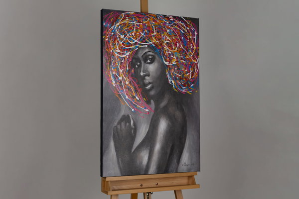 Handgemaltes Gemälde 'Abstract Mind' 60x90cm | inkl. Echtheitszertifikat
