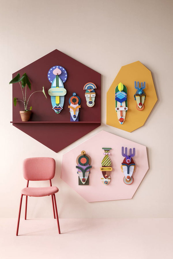 Wanddeko Papier 'Sydney-Maske'