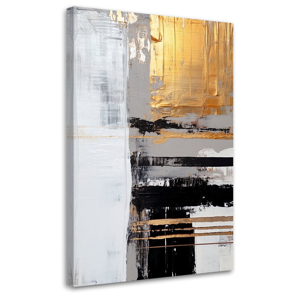 Kunstdruck auf Leinwand 'Golden Textured Serenity 3'