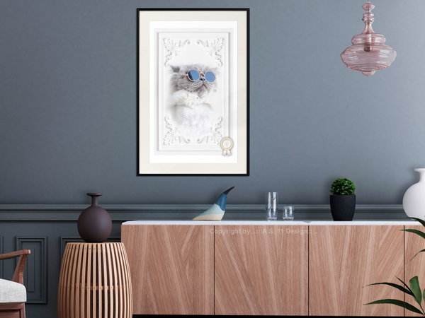 Poster 'Cat with Glasses'