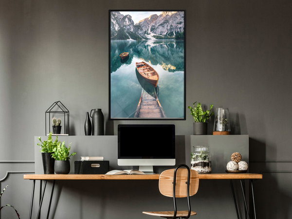 Poster 'Boats In Dolomites'