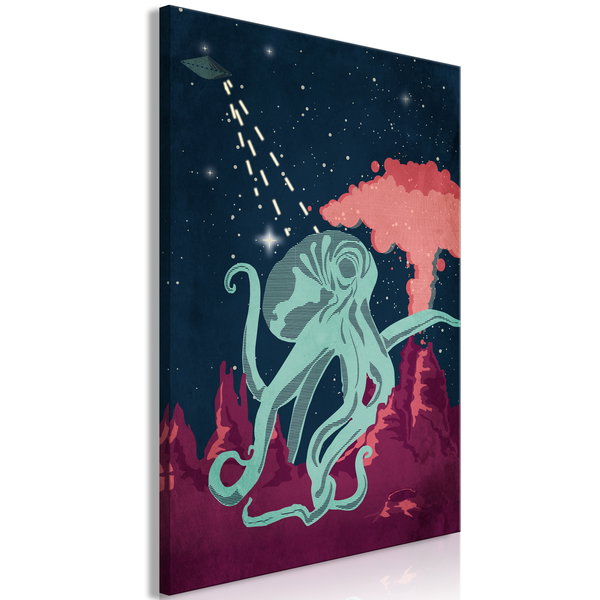 Impression sur toile 'Space Octopus Vertical'