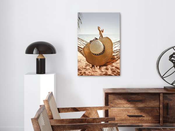 Εκτύπωση τέχνης 'Hammock on the Beach Vertical'