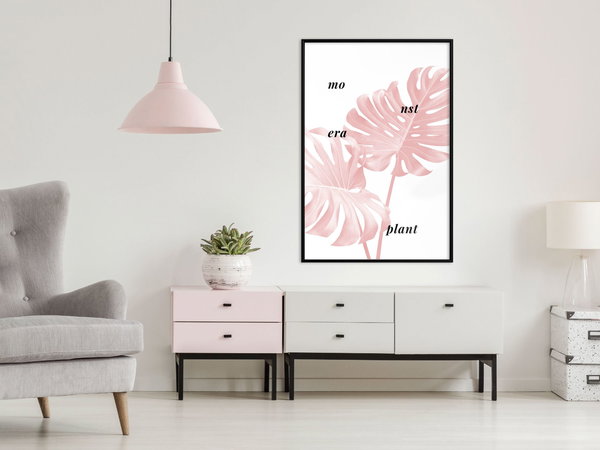 Poster 'Pale Pink Monstera'