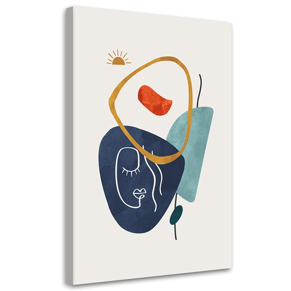 Slike na platnu 'Abstract Line Face'