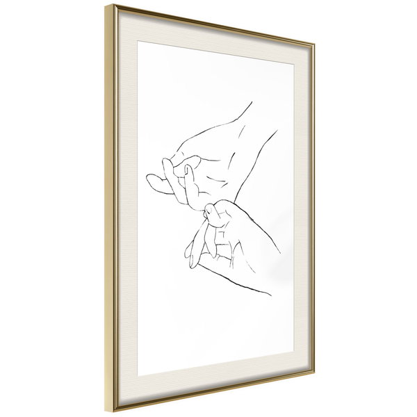 Poster 'Joined Hands (White)'