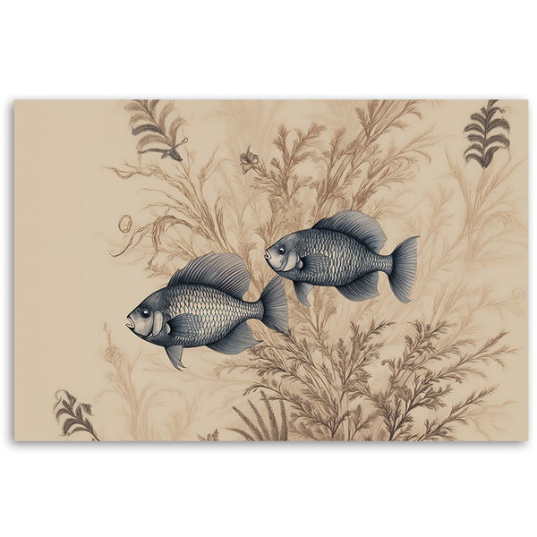 Kunstdruck auf Leinwand 'Fish in Serene Water and Corals 1'