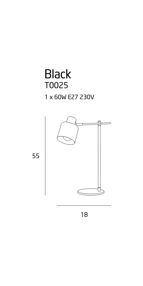 Tischlampe 'Black'