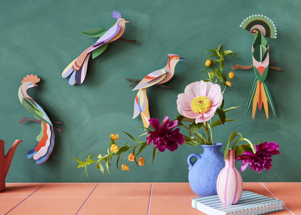 Wanddeko Papier 'Leuchtender Flügel'