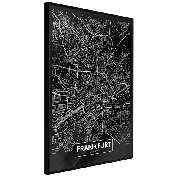 Poster 'City Map: Frankfurt (Dark)'