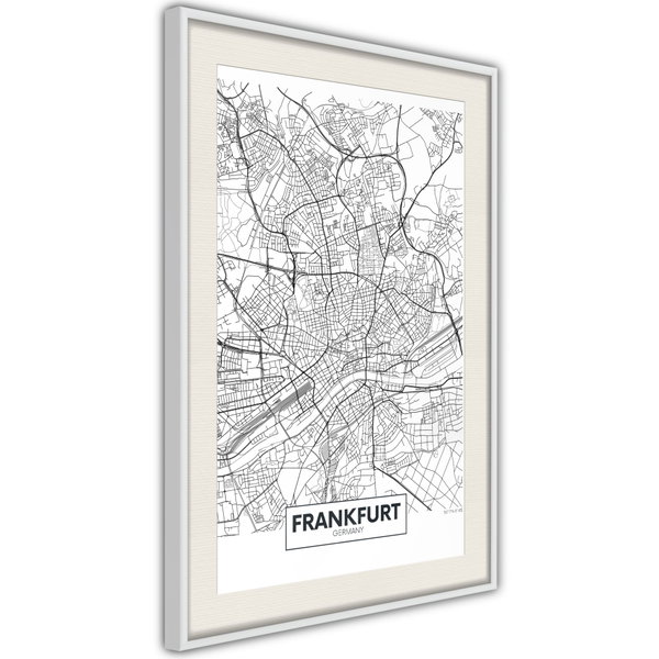 Poster 'City map: Frankfurt'