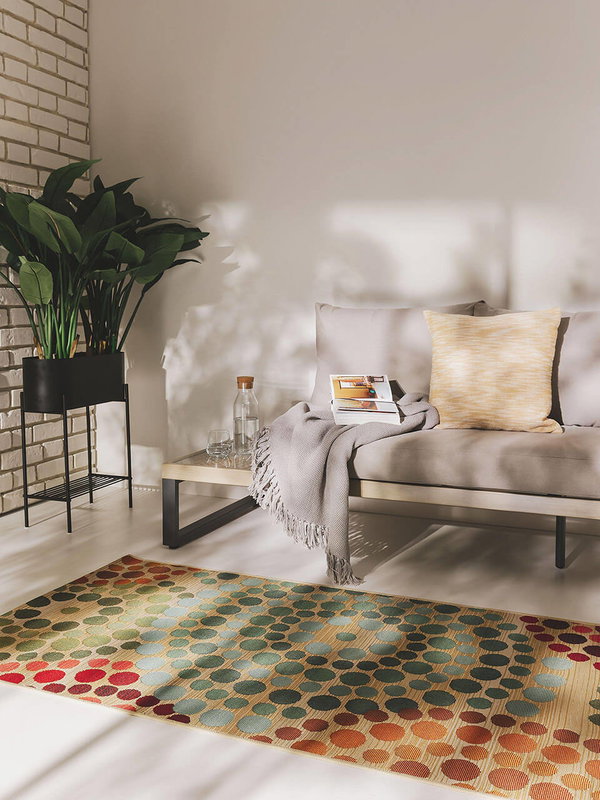 Design In- &amp; Outdoor-Teppich Artis Beige/Bunt