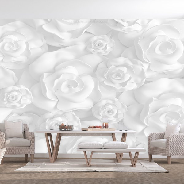 Papier peint 'Plaster Flowers'