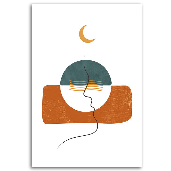 Kunstdruck auf Leinwand 'Minimalist Face Line'