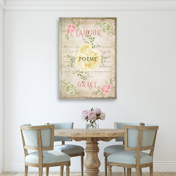 Kunstdruck auf Leinwand 'L'amour Grace'