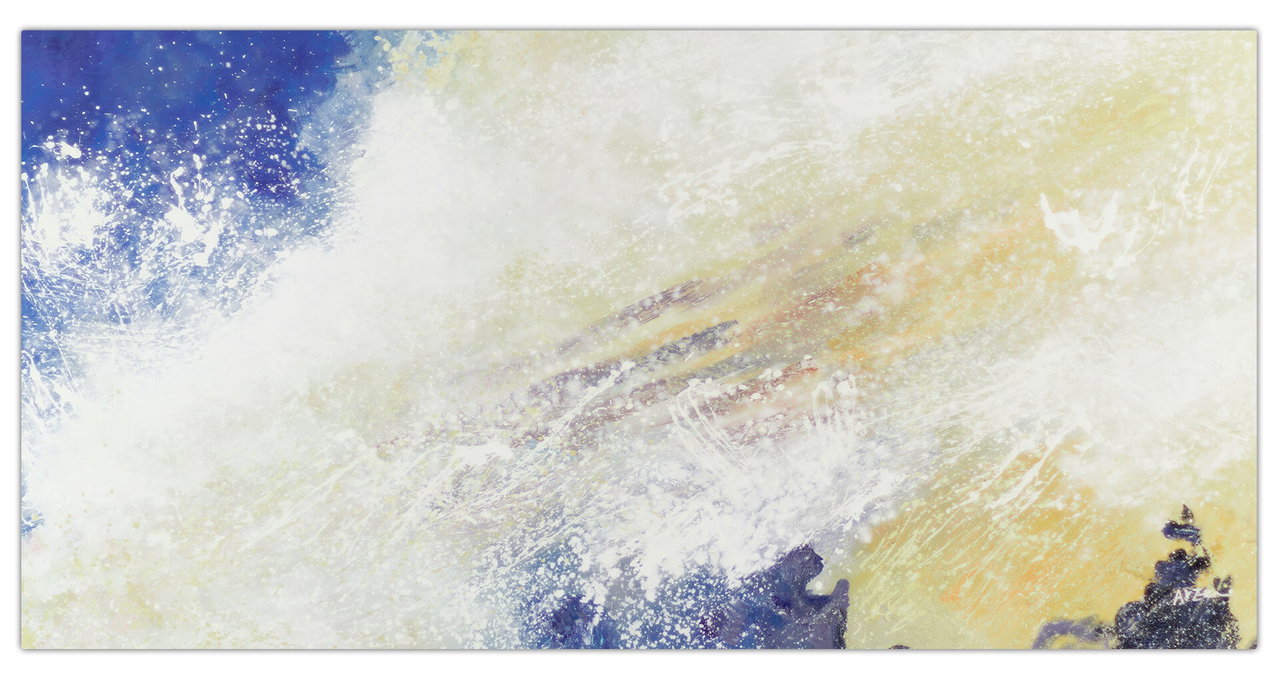 XXL Schilderij 'Trip to the Milky Way' | Handgeschilderd unicum 200x100cm komt in de ruimte goed tot zijn recht.