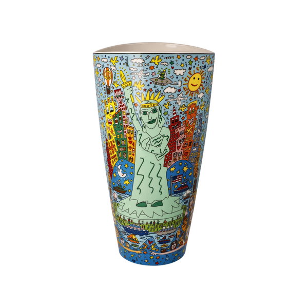 Porzellan Vase 'Big Apple Liberty' von James Rizzi 11x28x15cm