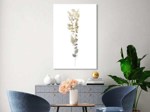 Kunstdruck auf Leinwand 'Golden Branch Vertical'