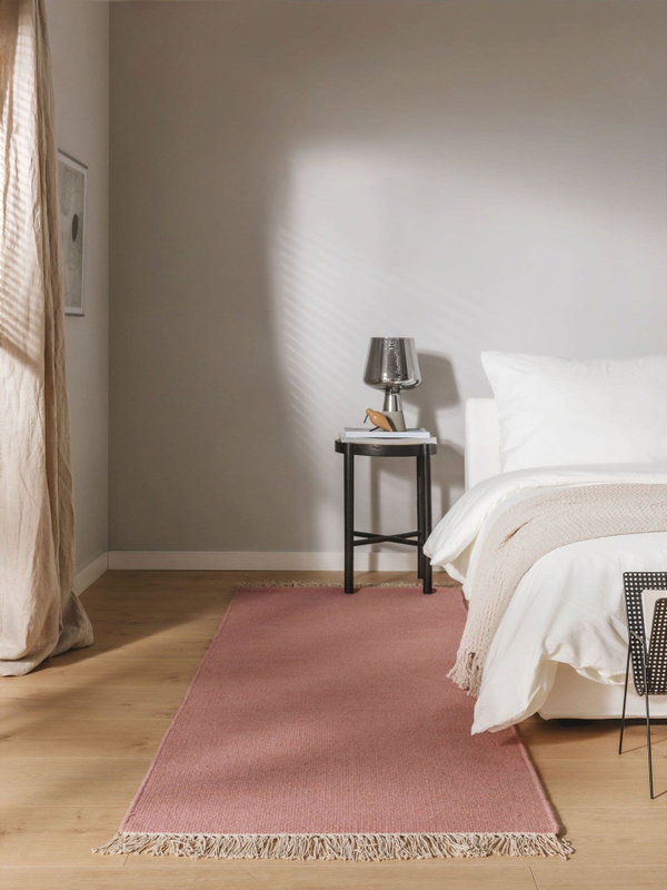 Design Wollteppich Liv Rosa