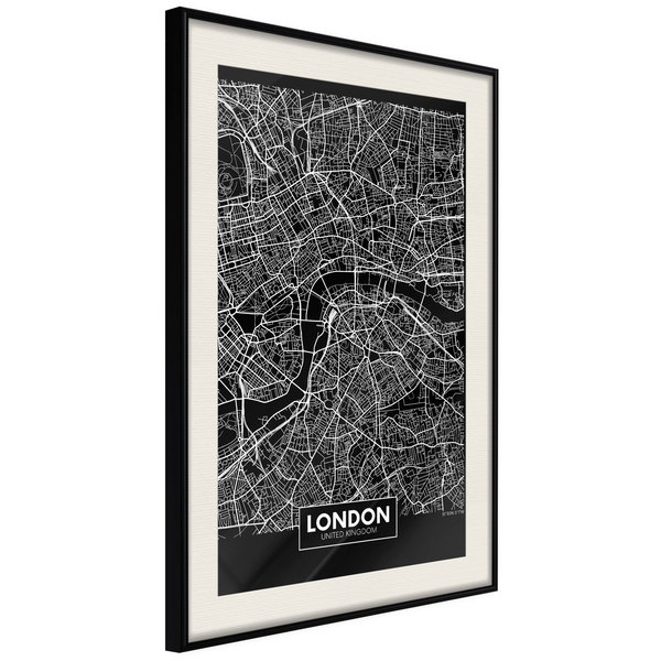 Poster 'City Map: London (Dark)'