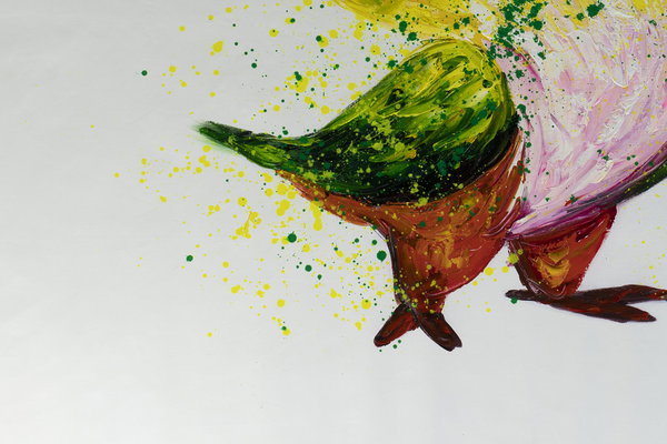 Großzügig aufgetragene Farben