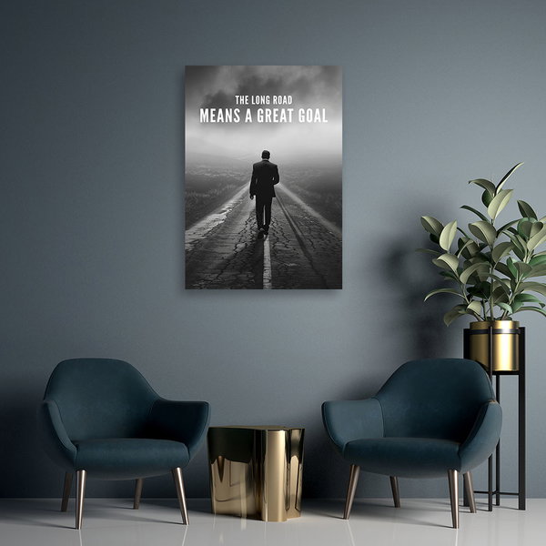 Kunstdruck auf Leinwand 'Long Road'