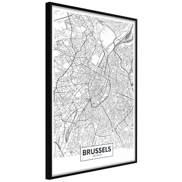 Poster 'City map: Brussels'