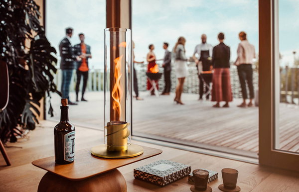 SPIN 90 Tischfeuer gold | Outdoor &amp; Indoor