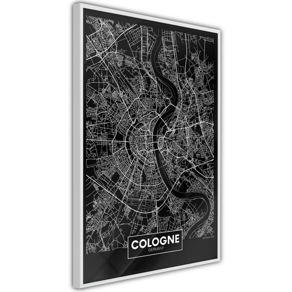 Poster 'City Map: Cologne (Dark)'