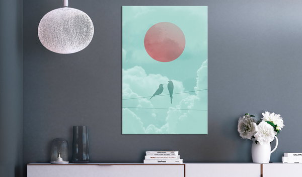 Kunstdruck auf Leinwand 'Pastel Sunset Vertical'