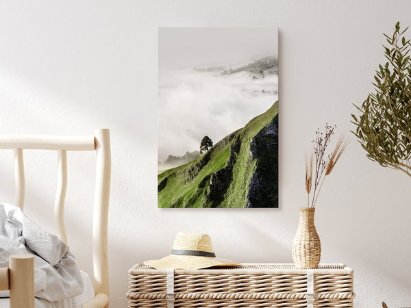 Kunstdruck auf Leinwand 'Tree Above Clouds Vertical'
