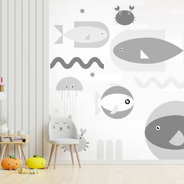 Wallpaper 'Geometric Fish - Third Variant'