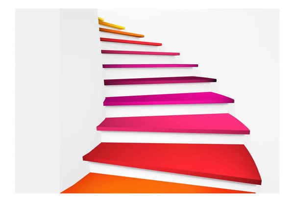 Tapete 'Colorful stairs'
