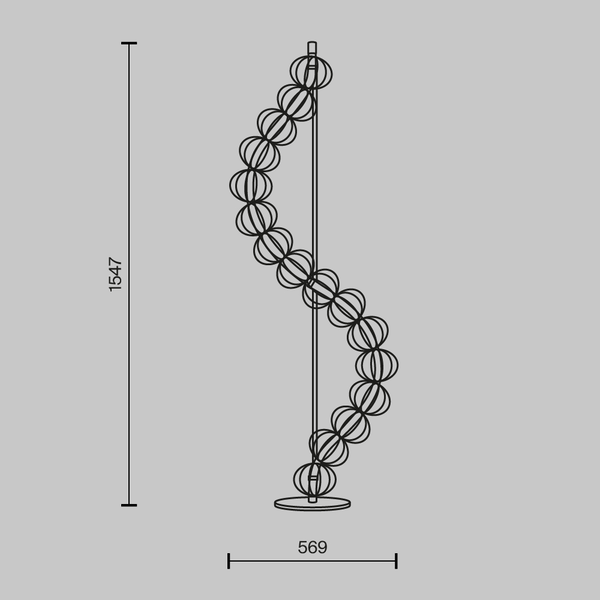 Floor Lamp 'Golden Cage 4'