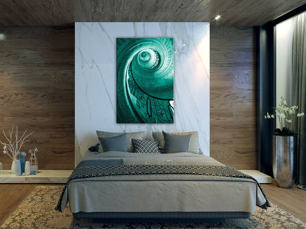 Kunstdruck auf Leinwand 'Architectural Spiral Vertical'