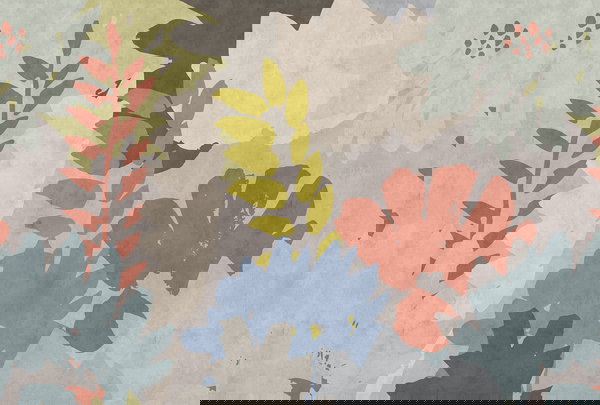 Behang 'Floral Collage 3' 400x270cm