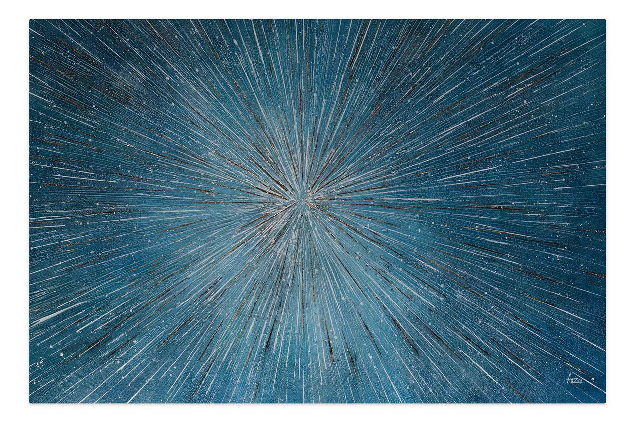 Olieverf schilderijen 'Transcendent Tunnel ' | Handgeschilderd unicum 180x120cm komt in de ruimte goed tot zijn recht.