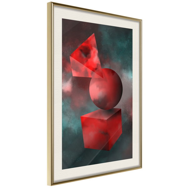 Poster 'Red Solid Figures'