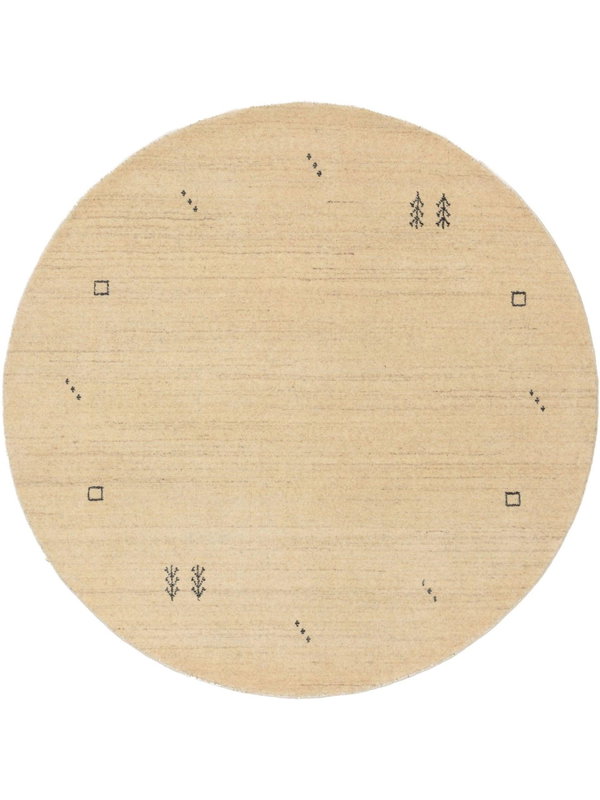 Design Runder Wolltepich Jamal Beige