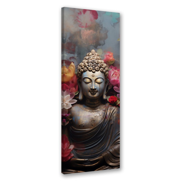 Kunstdruck auf Leinwand 'Buddha and Lotus Flower 4'
