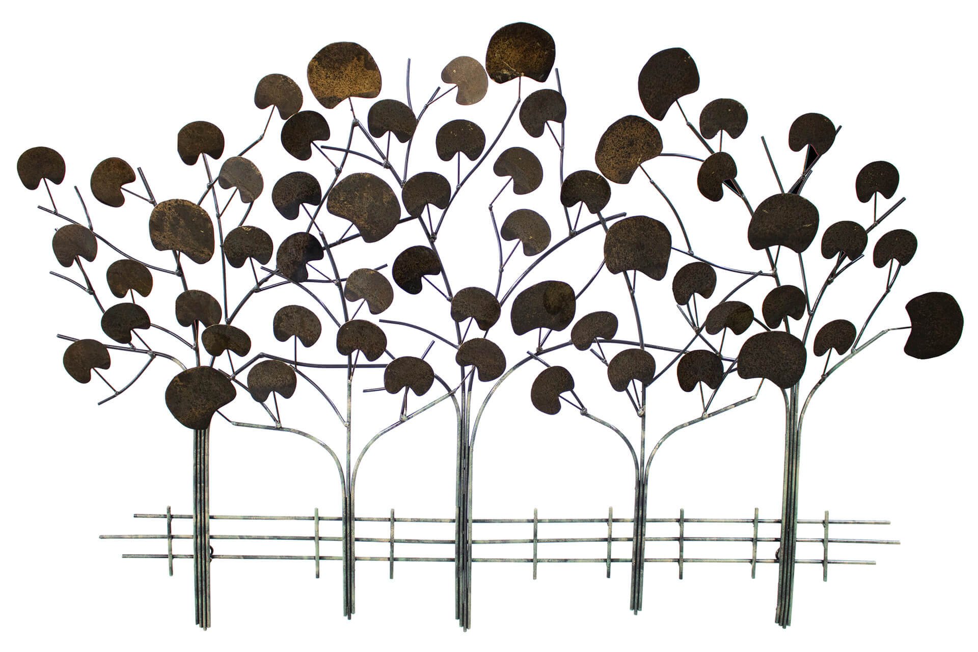 Metal bronze colours KunstLoft art tree | wall ginko