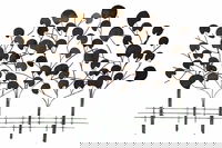 Sculpture murale en métal 'Serenade of trees' 113x76x5cm