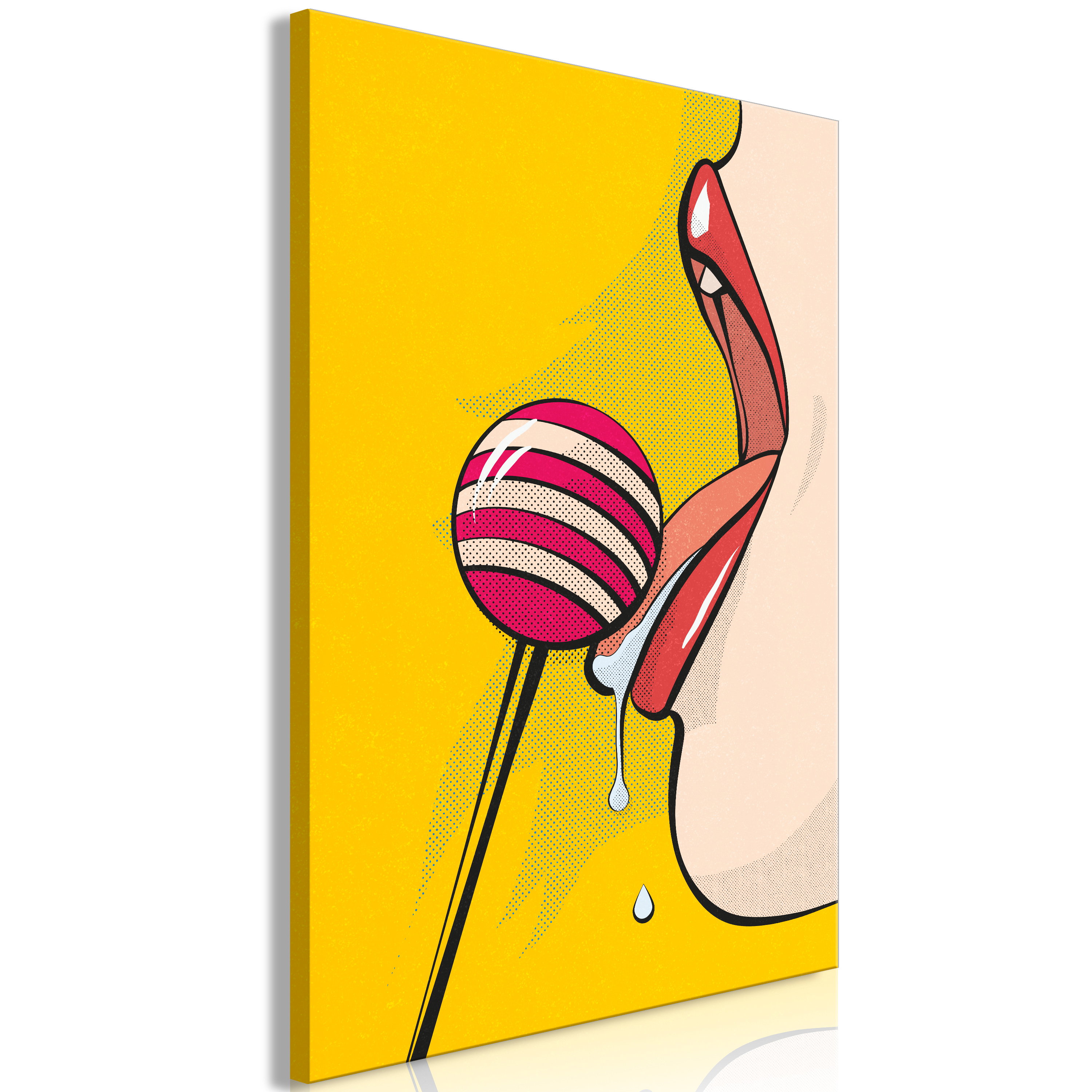 Kunstdruk op canvas 'Sweet Lollipop Vertical'